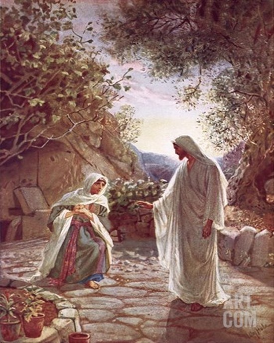 Art Print - 'Jesus Revealing Himself To Mary Magdalene' by William Brassy Hole from Art com