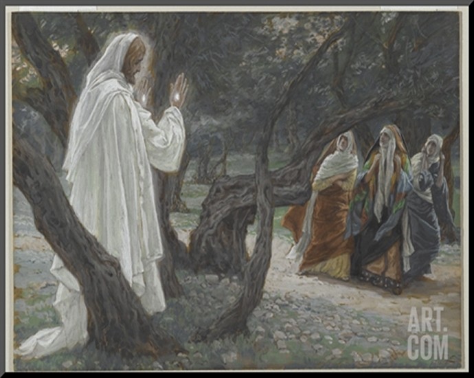 Art Print - 'Jesus Appears To The Holy Women, Illustration From 'The Life Of Our Lord Jesus Christ' 1886-94' by James Tissot from Art com