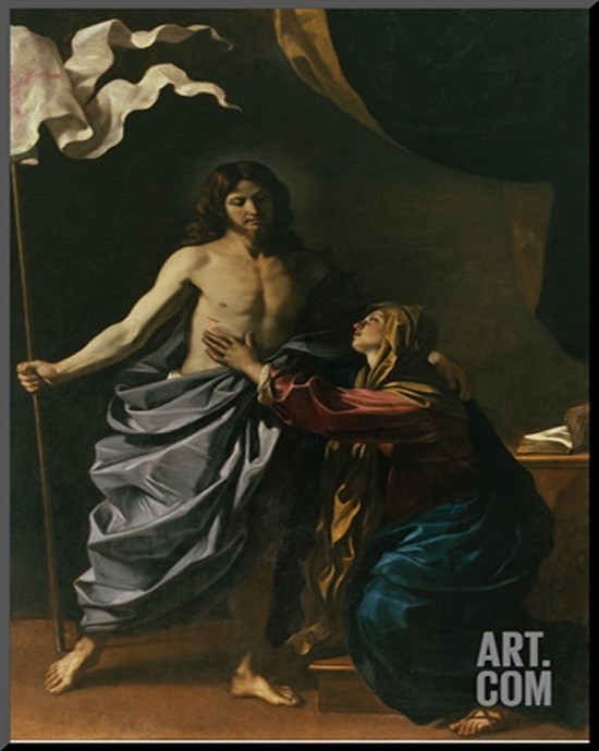 Art Print - 'Christ Risen Appears to His Mother, 1629' by Guercino (Giovanni Francesco Barbieri from Art com