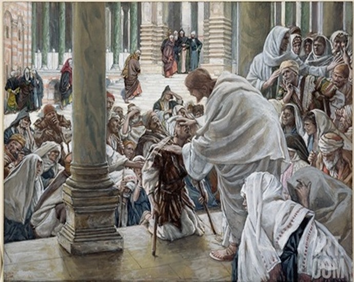 Art Print - 'The Healing Of The Lame In The Temple, Illustration For 'The Life Of Christ', 1886-94  by James Tissot from Art com