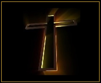 Image of Gold Cross on Black background