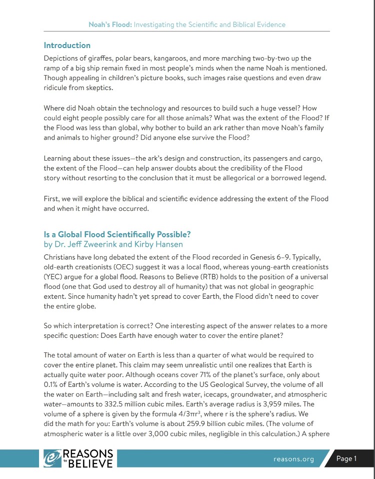 noah's flood article page 1 of 10