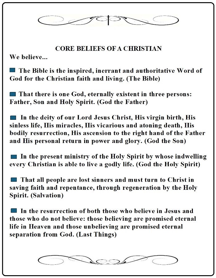 Image Core Belief of a Chriatian