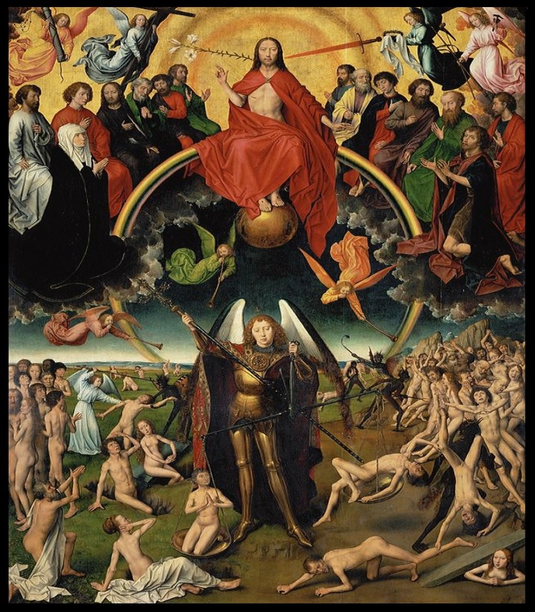 Image Triptych with The Last judgment