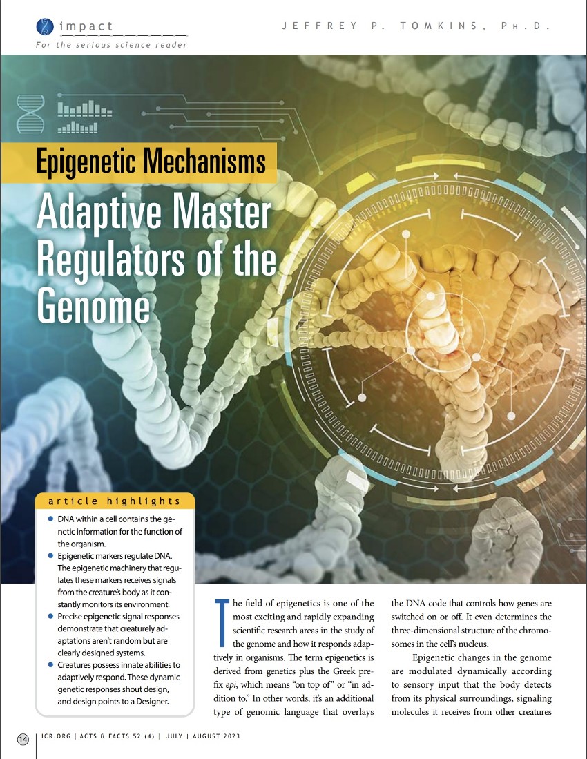 Article - Epigenetic Mechanisms - Adaptive Master Regulators of the Genome_pg 1 of 4