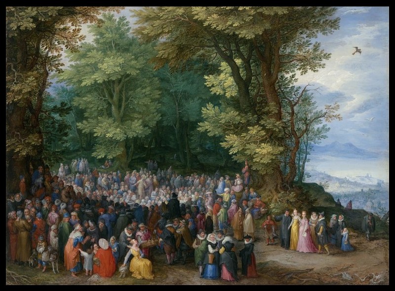 image sermon on the mount by jan brueghel the Elder