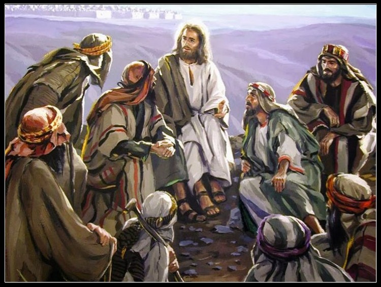 Image Jesus teaching His disciples