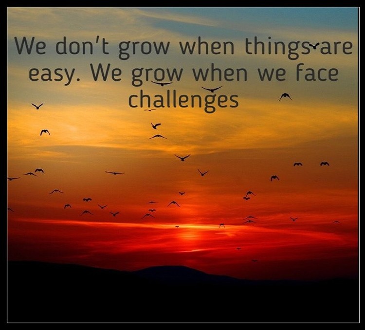 image we don't grow when things are easy