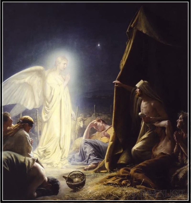 image angel and the shepherds by carl bloch