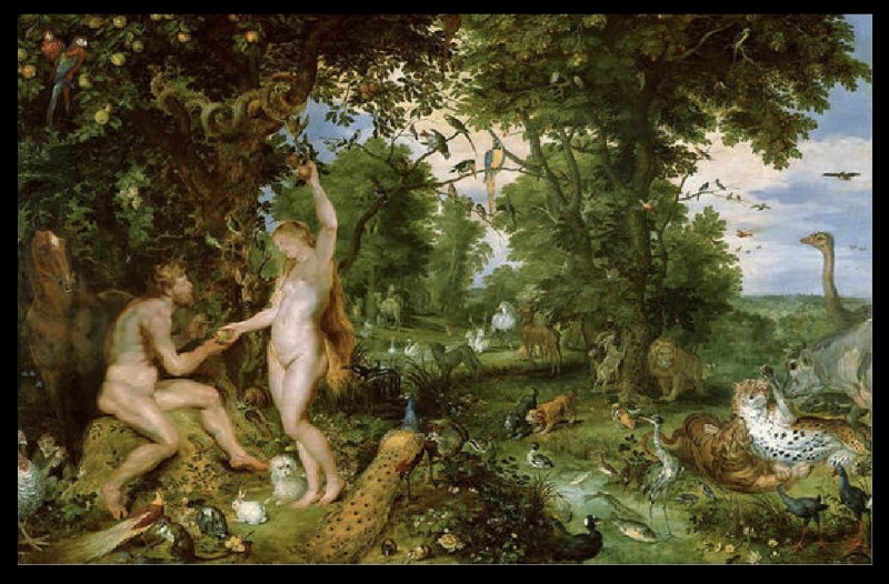 image adam and eve in worthy paradise