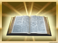 Flash Image of Open Bible with Rays