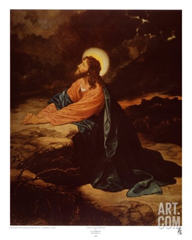 Art-Print 'Christ In Gethsemane' by E. Goodman from Art.com