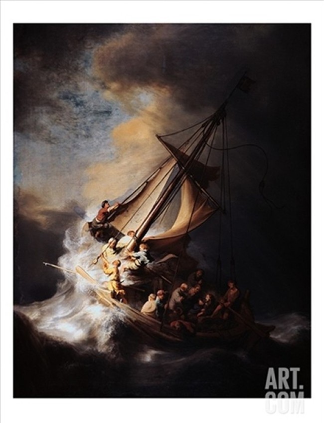 Art-Print 'Storm On The Sea of Galalee' - Rembrandt van Rijn - from Art.com