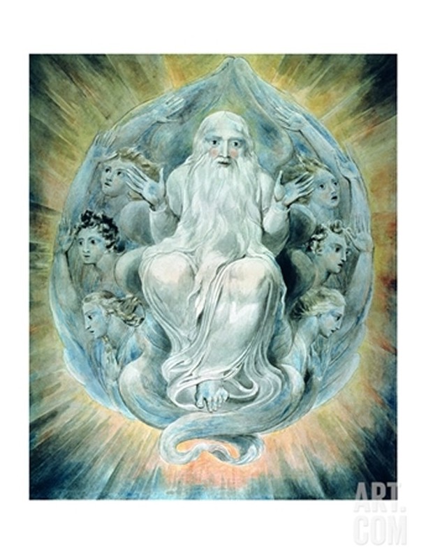 Art-Print 'And God Blessed The Seventh Day and Sanctified It' by William Blake from Art.com