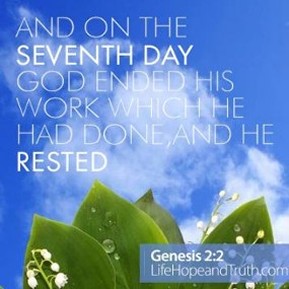 Scripture Print 'On The Seventh Day God Rested' from Social Media Sharing