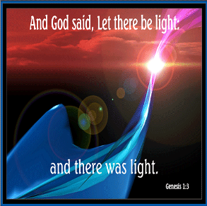 Scripture Picture 'And God Said Let There Be Light' from Social Media Sharing
